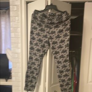 Black and White Floral Pants